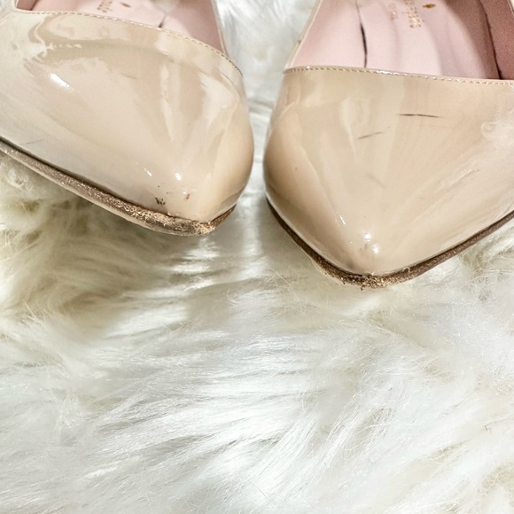 Kate spade patent leather pointed nude block heels - Picture 7 of 8